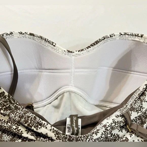 Tommy Bahama -Brown and White One Piece Swimdress - Picture 6 of 9